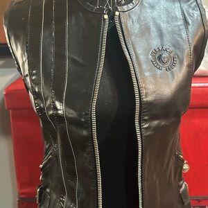 Leather Vintage Versace Jeans Couture Vest